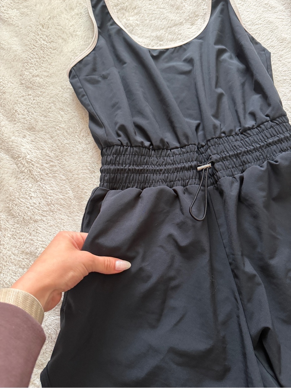 Abercrombie & Fitch Black Cinched Waist Active Romper Size S - Picture 2 of 8